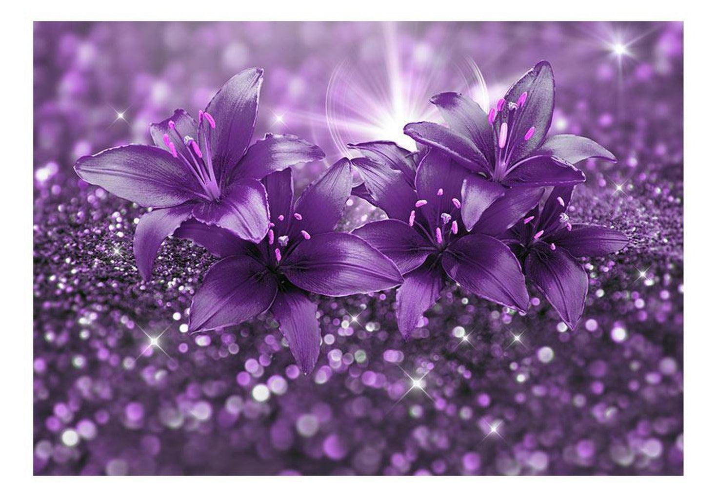 Floral Wallpaper Wall Mural - Masterpiece Of Purple