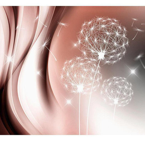 Floral Wallpaper Wall Mural - Glamour Dandelions