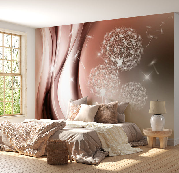 Floral Wallpaper Wall Mural - Glamour Dandelions