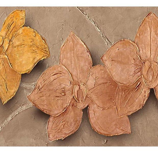 Floral Wallpaper Wall Mural - Painted Orchids