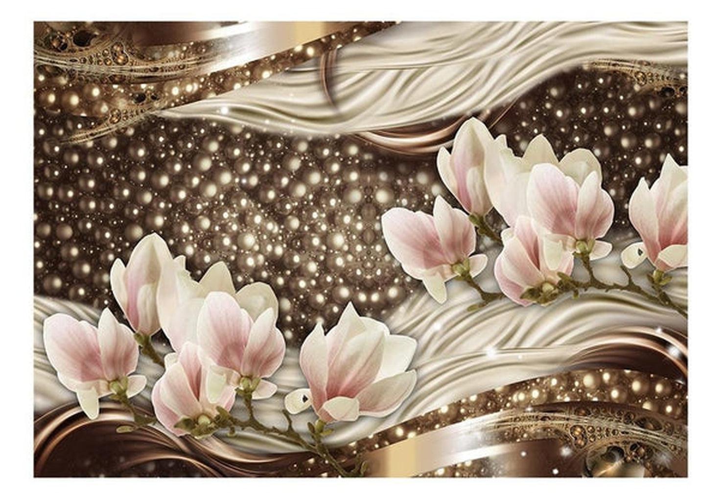 Floral Wallpaper Wall Mural - Pearls And Magnolias