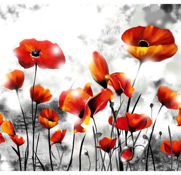 Floral Wallpaper Wall Mural - Perdition