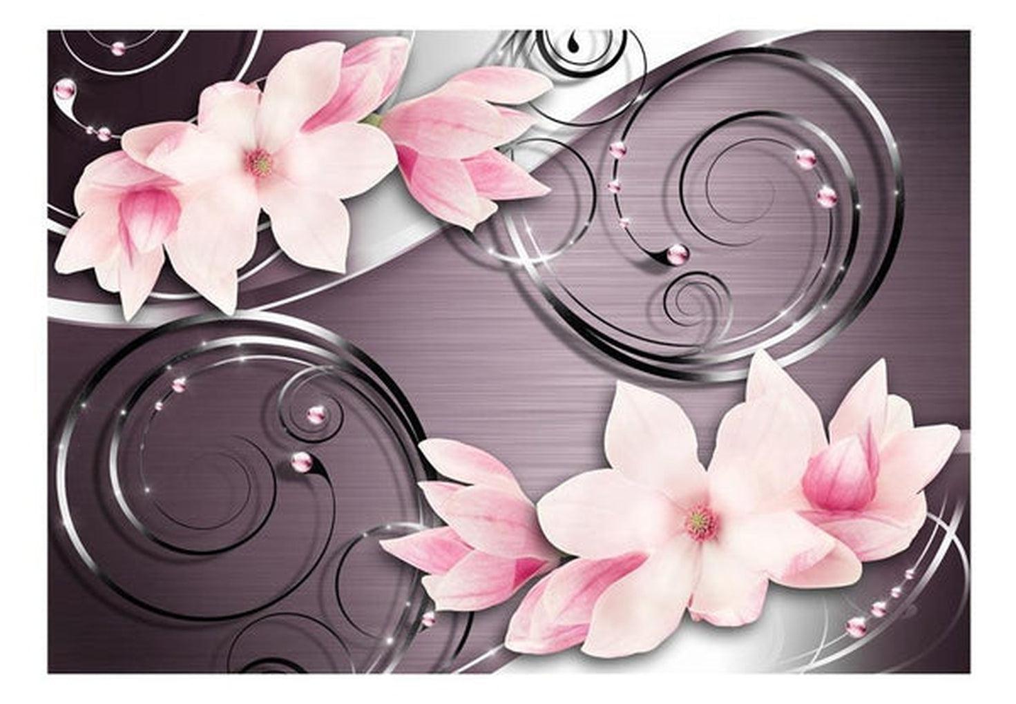 Floral Wallpaper Wall Mural - Pink Phantasmagoria