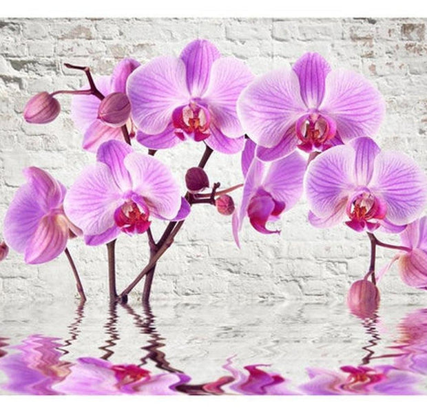 Floral Wallpaper Wall Mural - Purple Delight