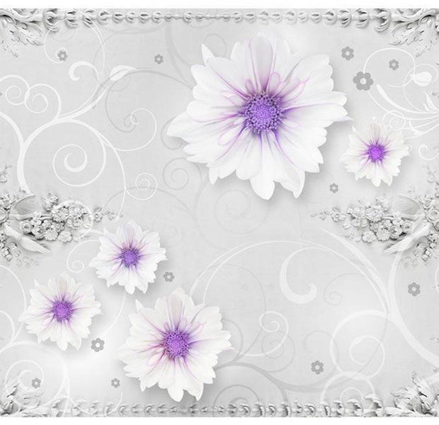 Floral Wallpaper Wall Mural - Rise Of Romantic Love
