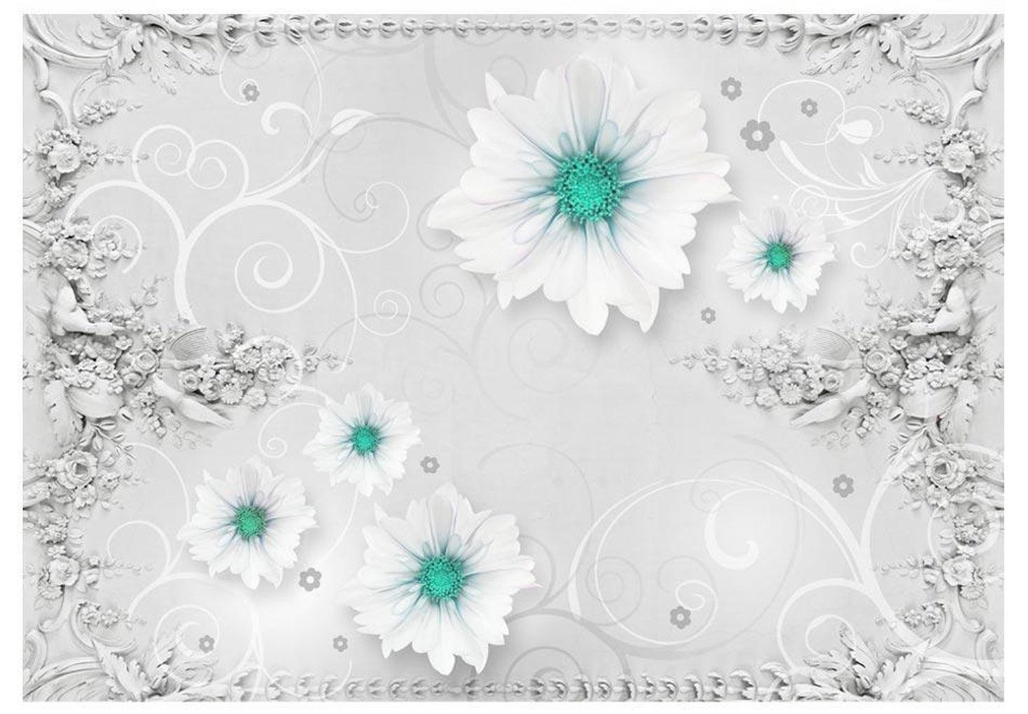 Floral Wallpaper Wall Mural - Romantic Love