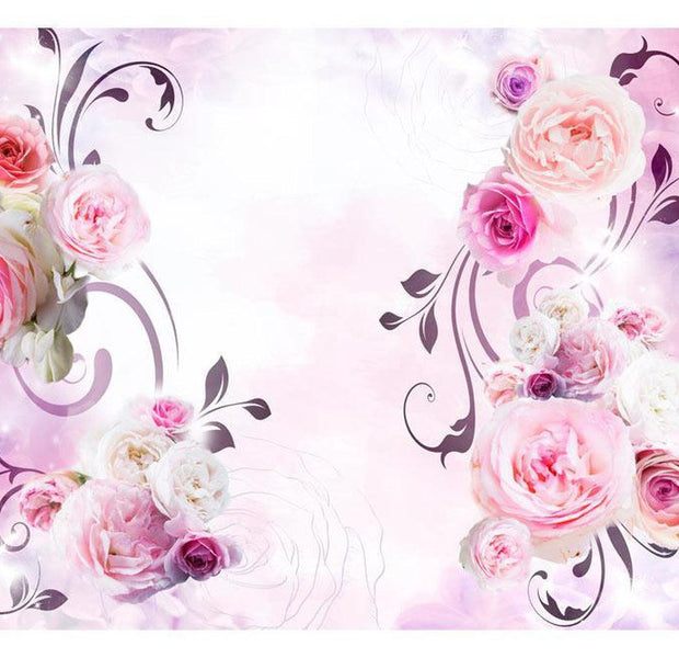 Floral Wallpaper Wall Mural - Rose Variations