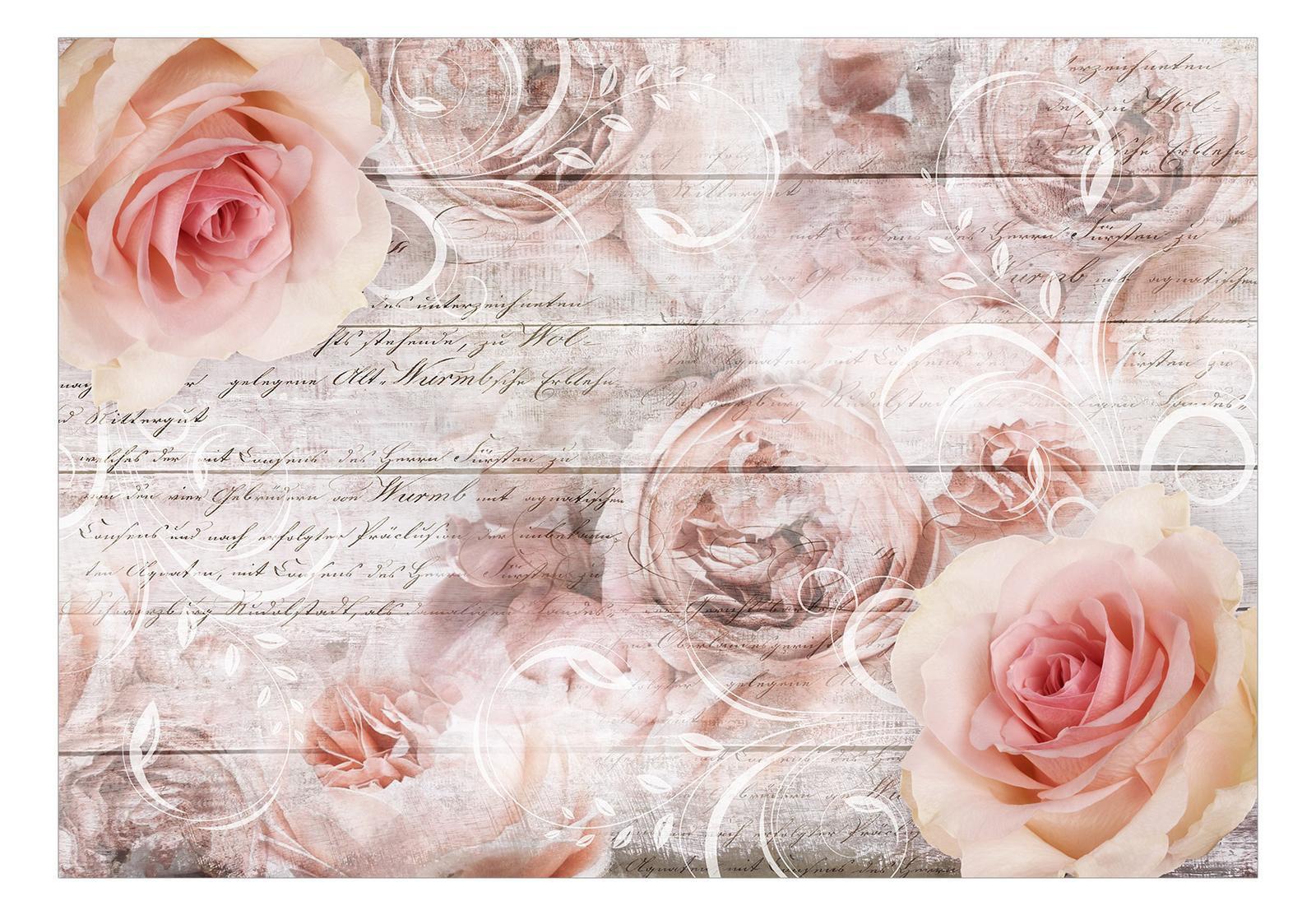 Floral Wallpaper Wall Mural - Rose Work