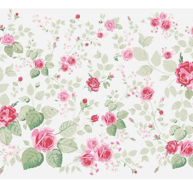 Floral Wallpaper Wall Mural - Rosy Pleasures