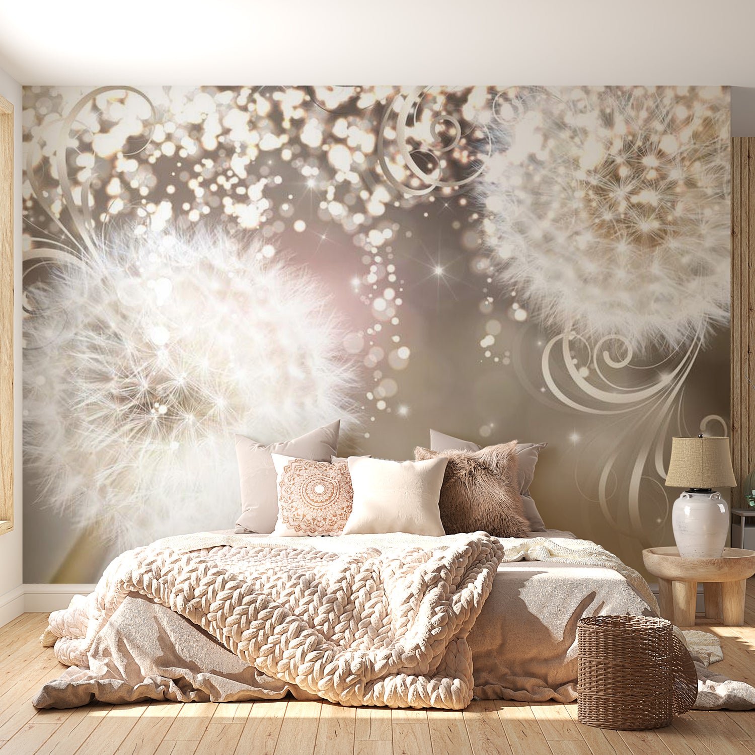 Floral Wallpaper Wall Mural - Dandelion Dream