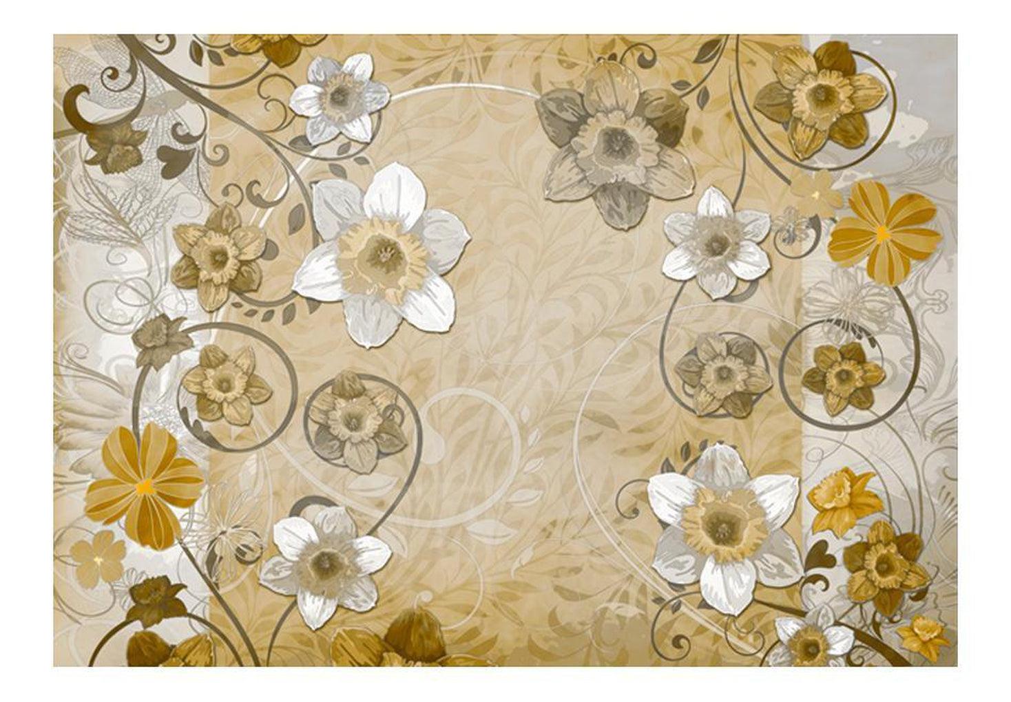 Floral Wallpaper Wall Mural - Springtime...