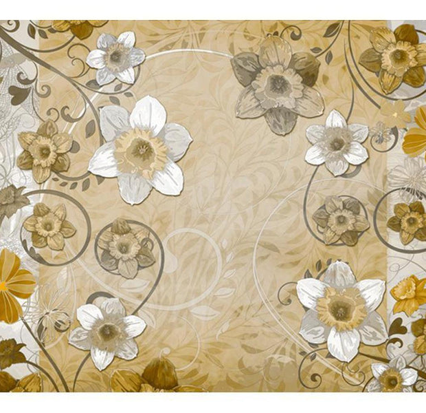 Floral Wallpaper Wall Mural - Springtime...