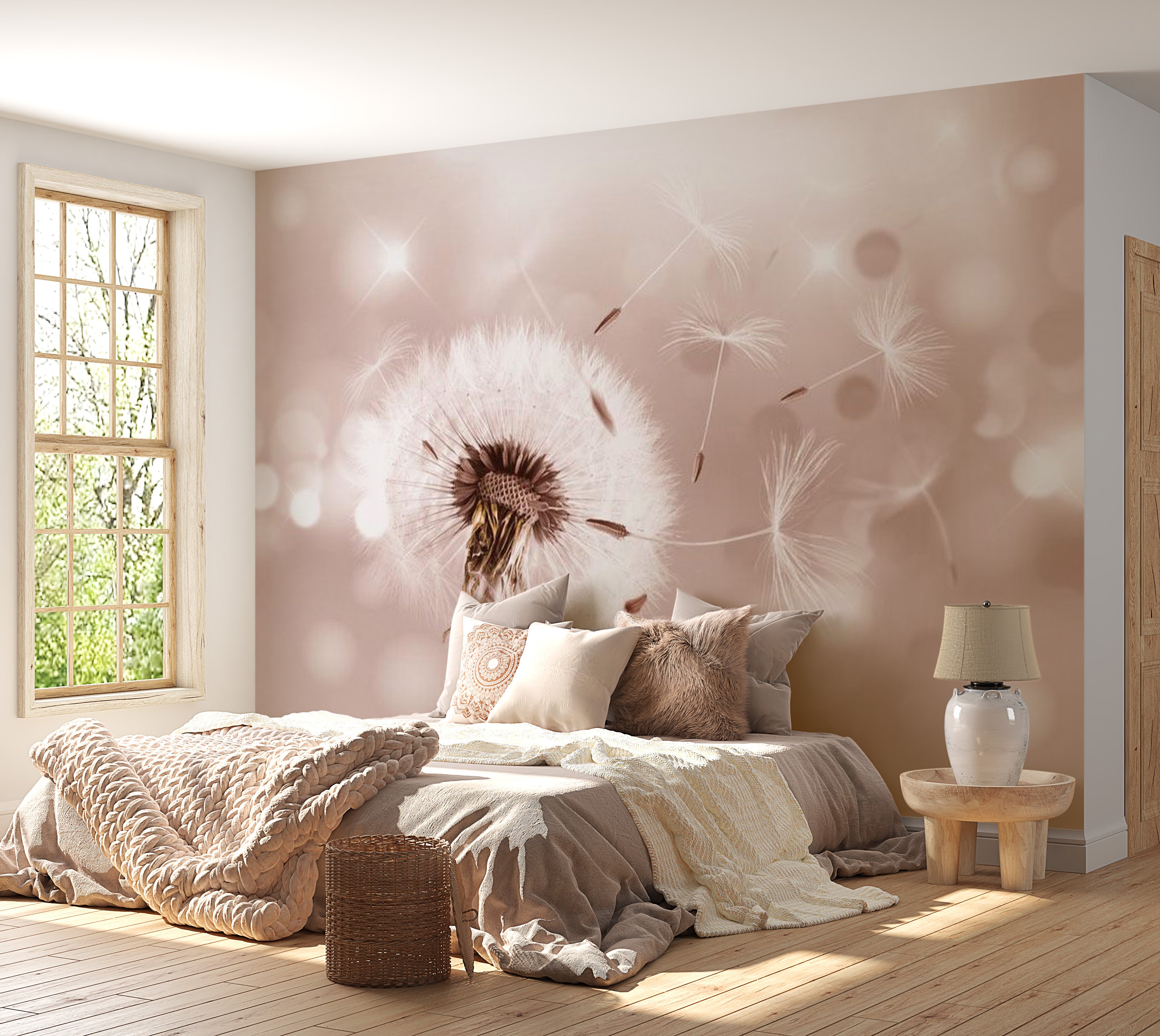 Floral Wallpaper Wall Mural - Summer Fantasy Dandelion