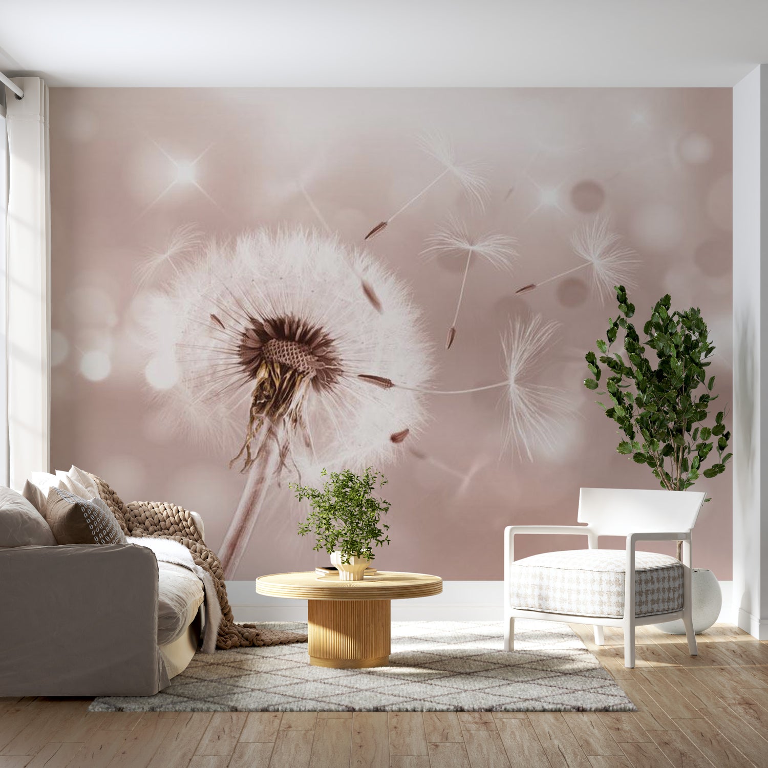 Floral Wallpaper Wall Mural - Summer Fantasy Dandelion