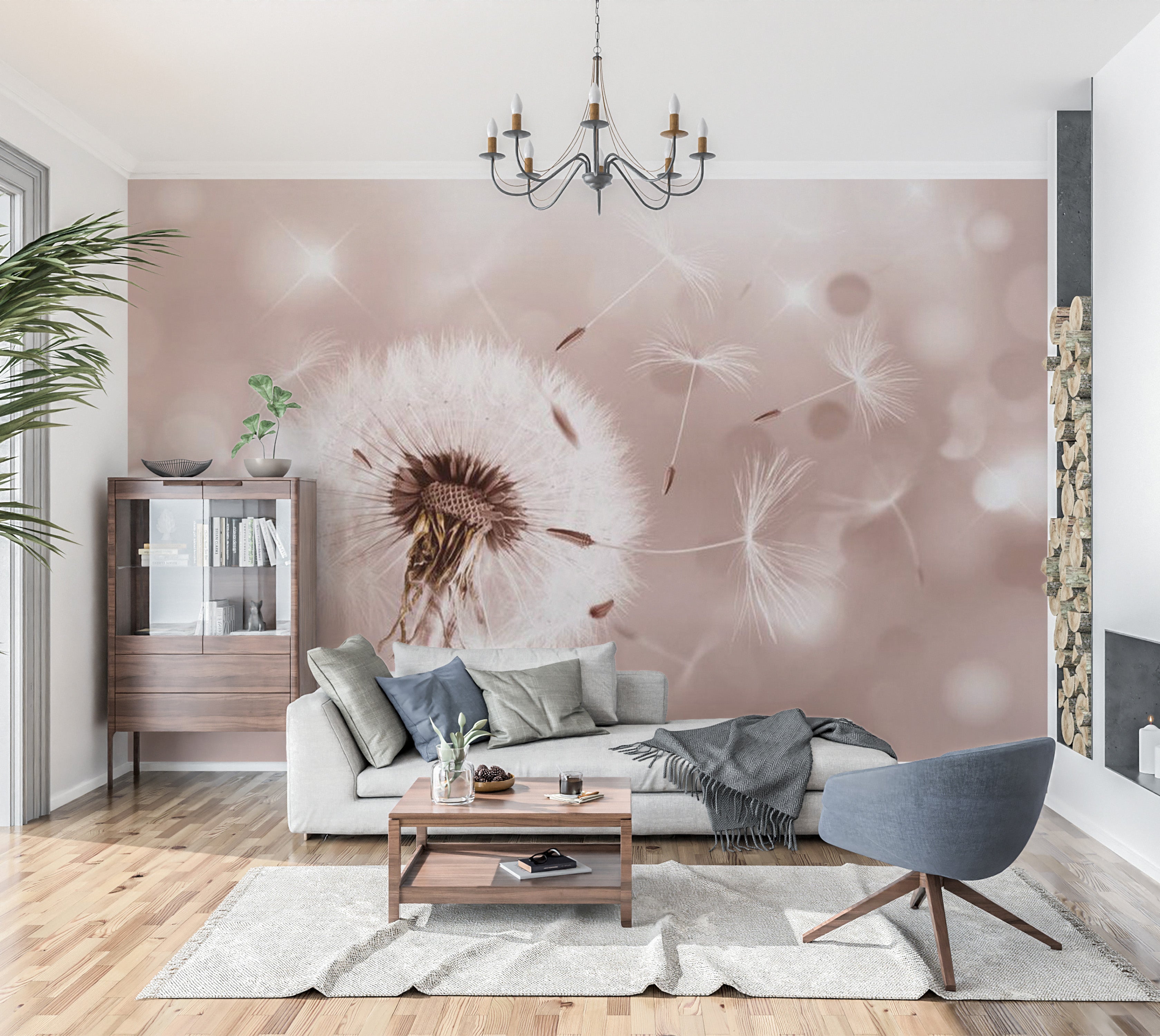 Floral Wallpaper Wall Mural - Summer Fantasy Dandelion