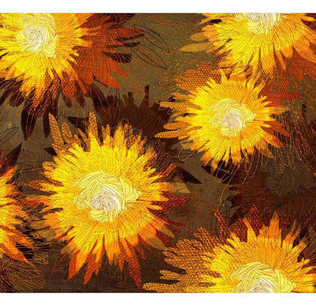 Floral Wallpaper Wall Mural - Sunflower Dance