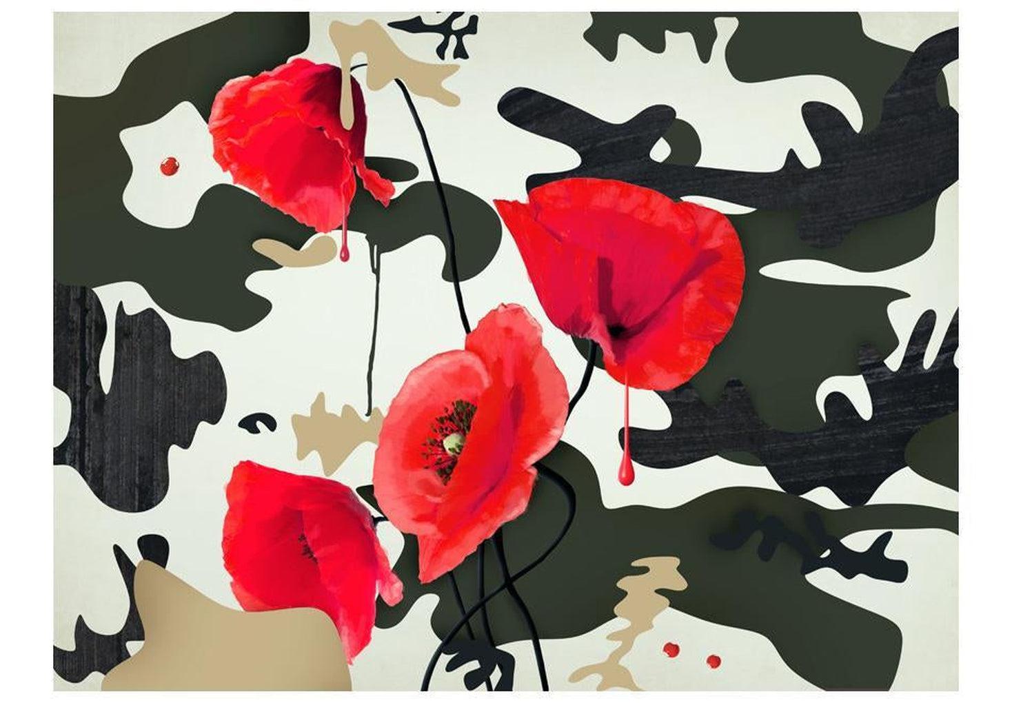 Floral Wallpaper Wall Mural - The Flowers Of War