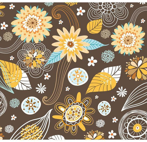 Floral Wallpaper Wall Mural - Transparent Flowers