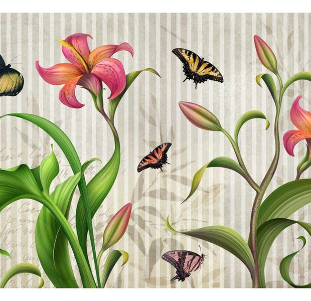Floral Wallpaper Wall Mural - Vintage - Meadow