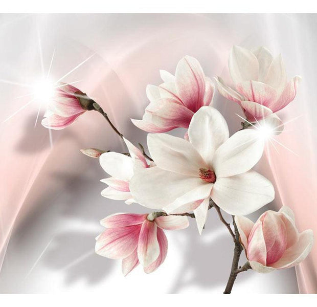 Floral Wallpaper Wall Mural - White Magnolias