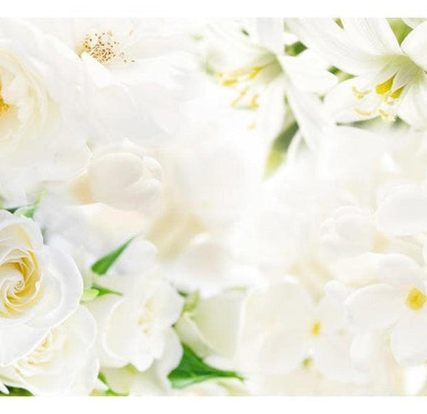 Floral Wallpaper Wall Mural - White Sigh