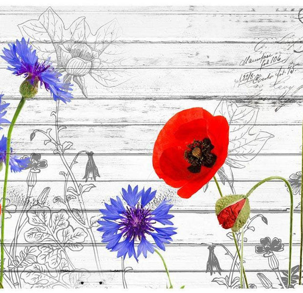 Floral Wallpaper Wall Mural - Wildflowers