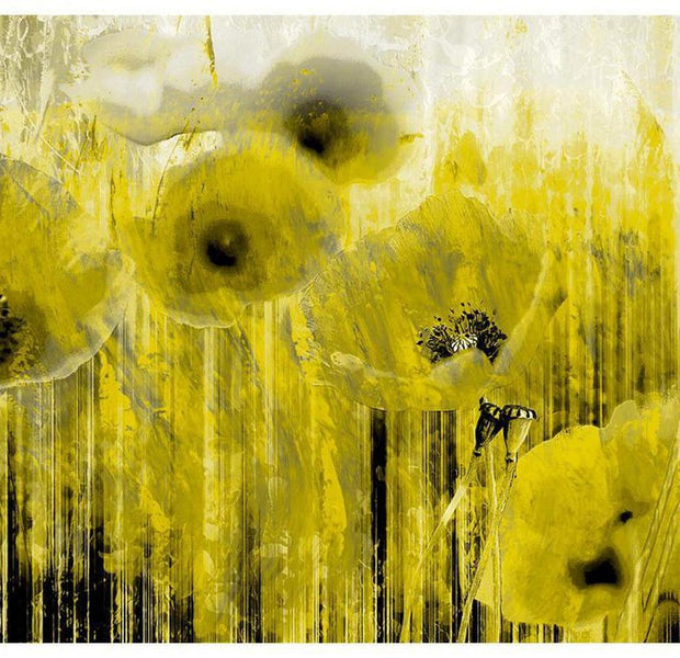 Floral Wallpaper Wall Mural - Yellow Madness