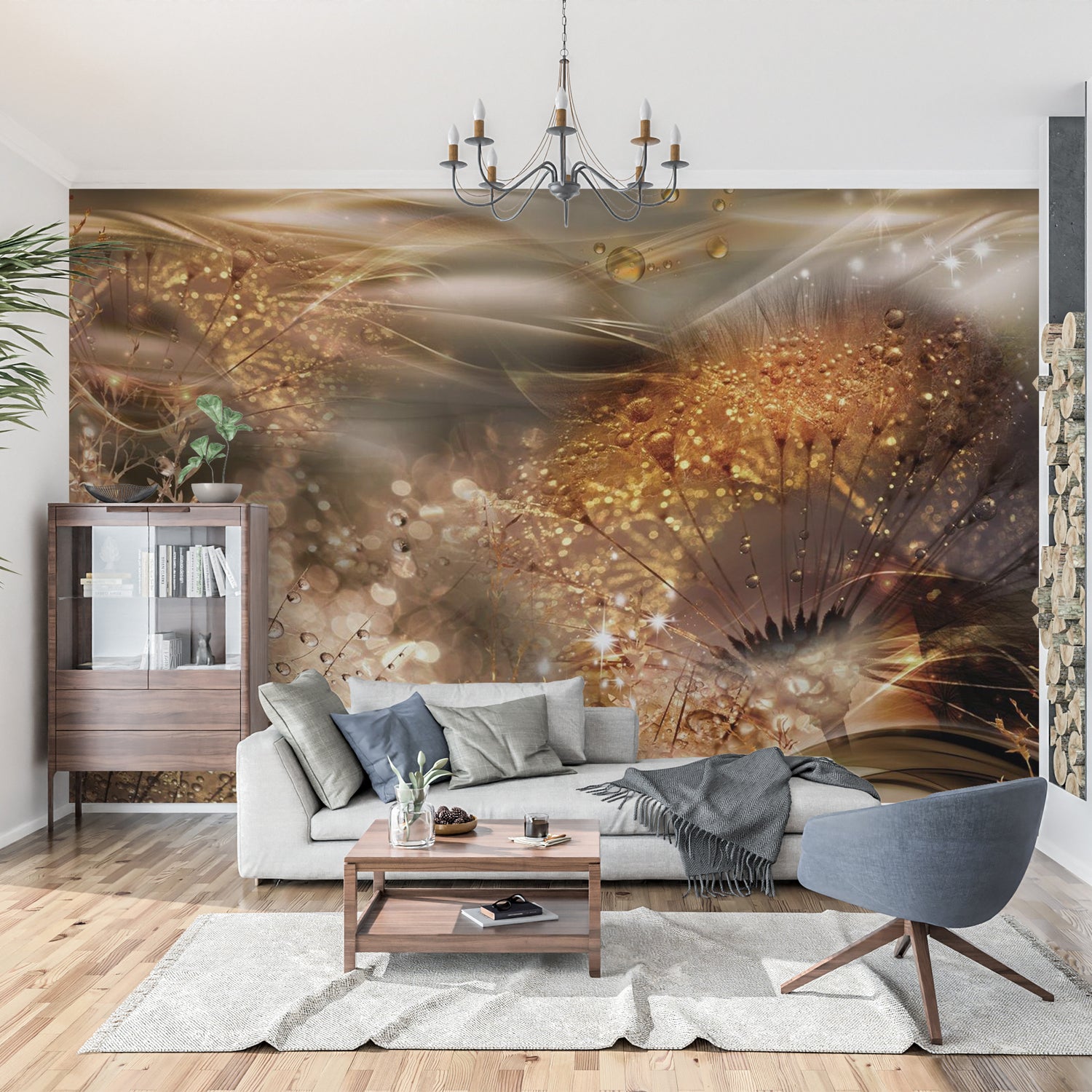 Floral Wallpaper Wall Murals - Dandelion Fantasy