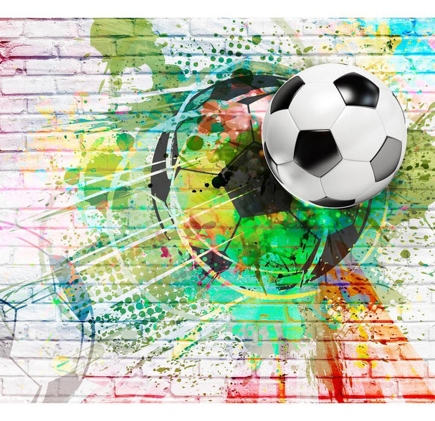 Football Wallpaper Wall Mural - Paint Splash With Football