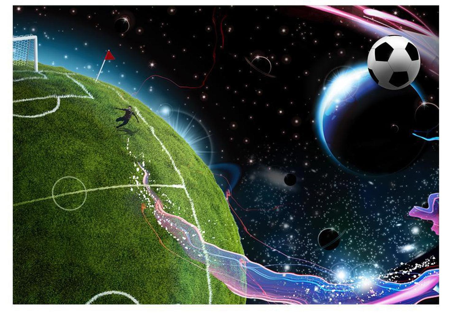 Football Wallpaper Wall Mural - Playing Soccer In Space