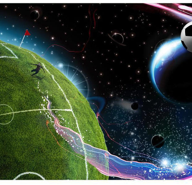 Football Wallpaper Wall Mural - Playing Soccer In Space