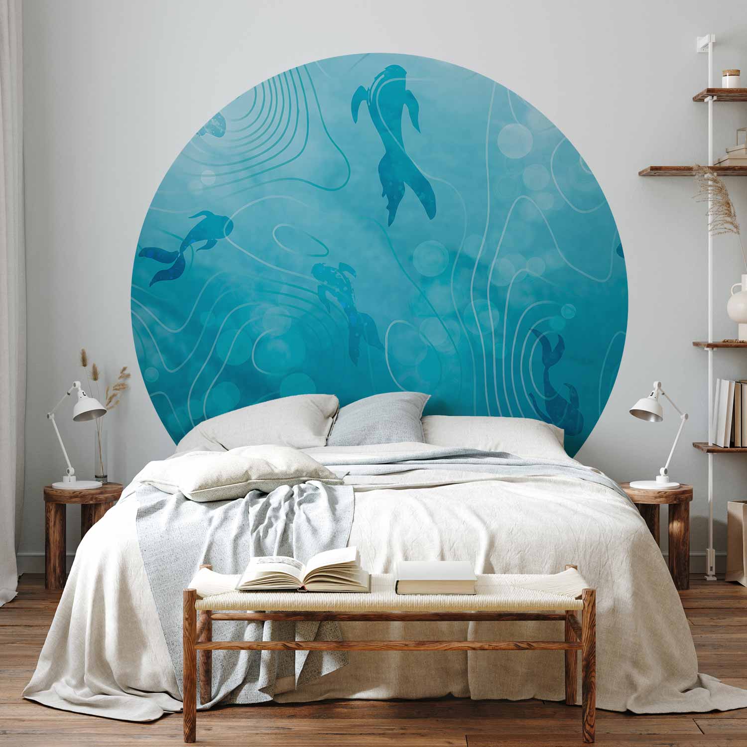 Round Wall Mural - Japanese Pond