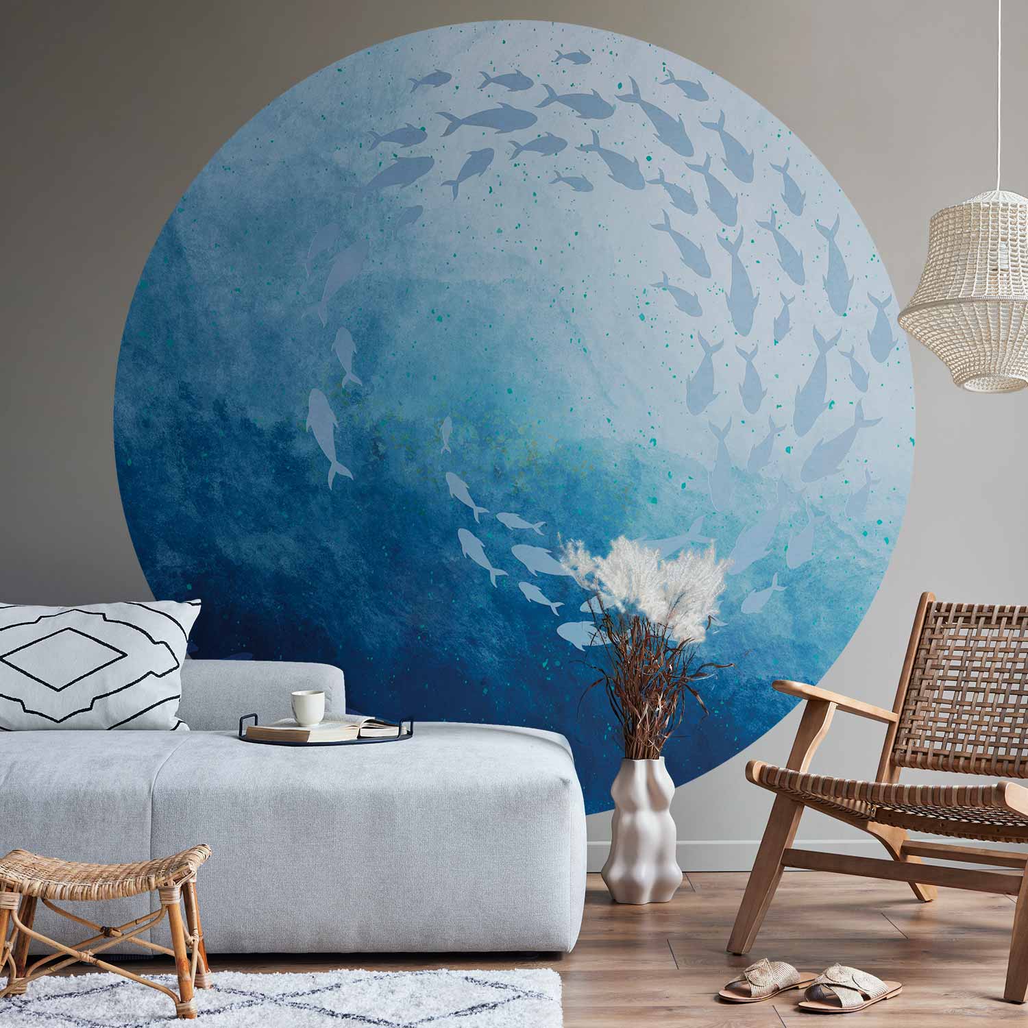 Round Wall Mural - Sea Depths