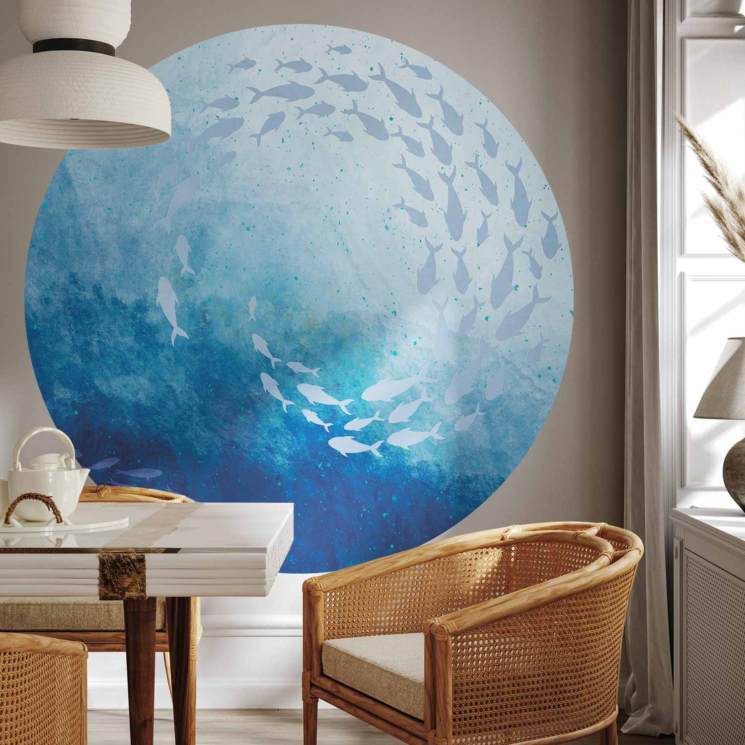 Round Wall Mural - Sea Depths