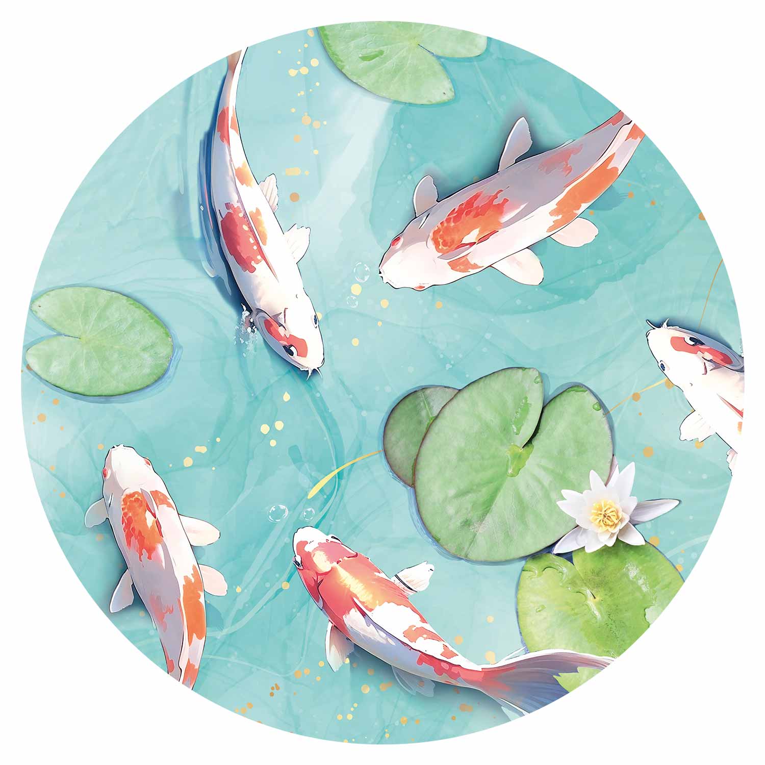 Round Wall Mural - Pond In Japan