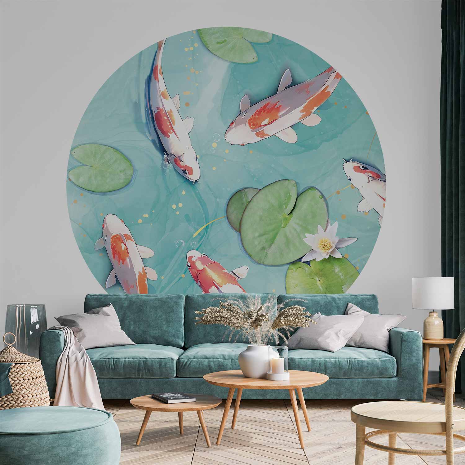 Round Wall Mural - Pond In Japan