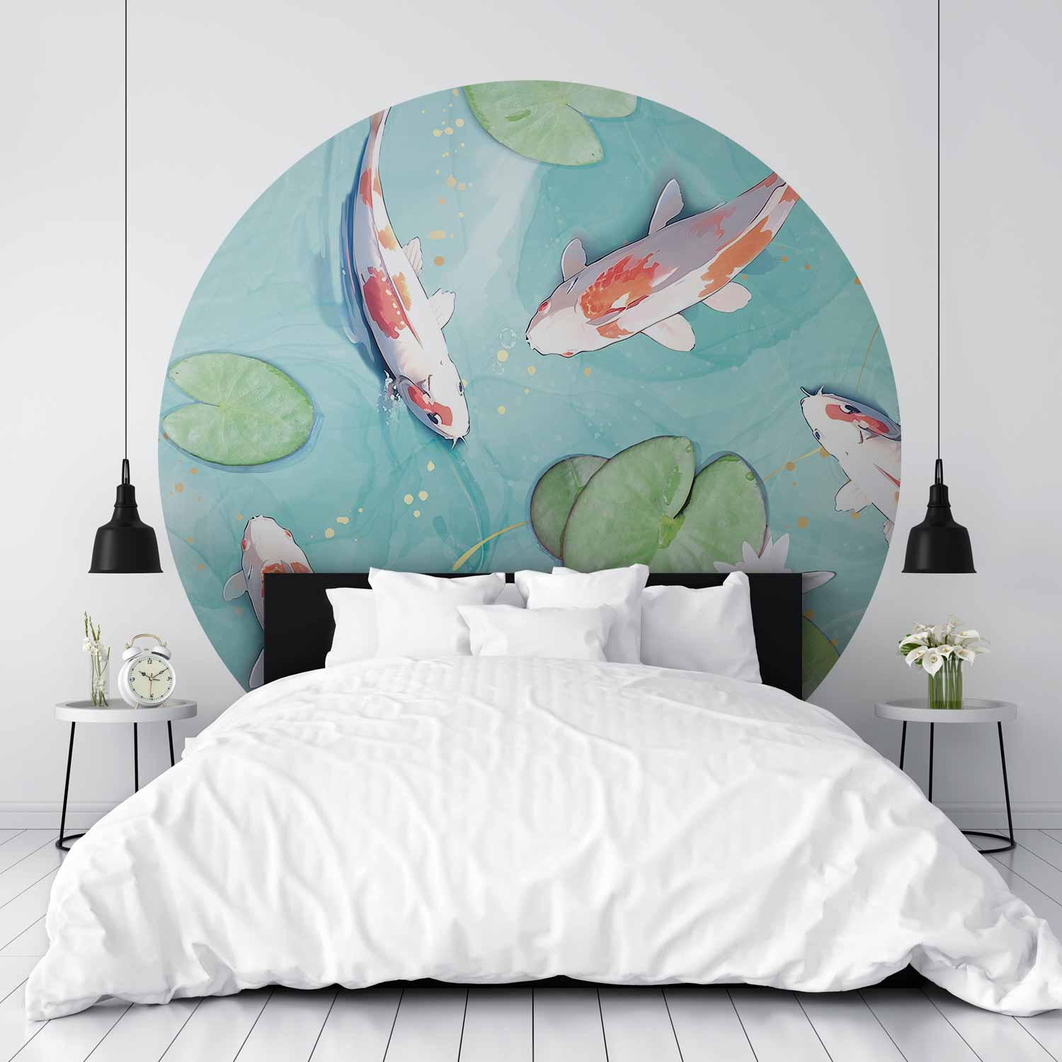Round Wall Mural - Pond In Japan