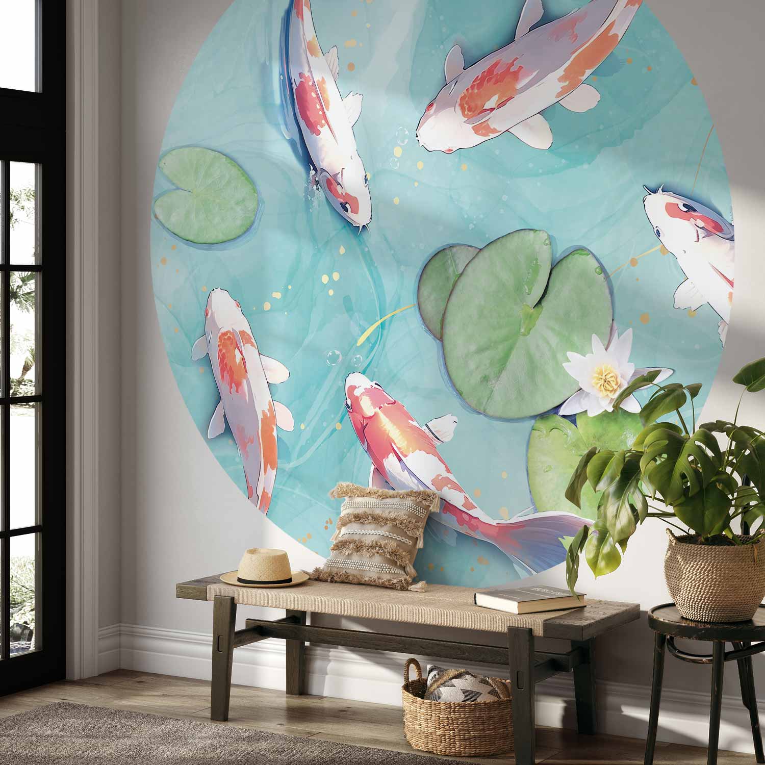 Round Wall Mural - Pond In Japan