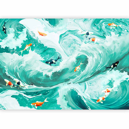 Premium Animal Wall Mural - Fish And Waves