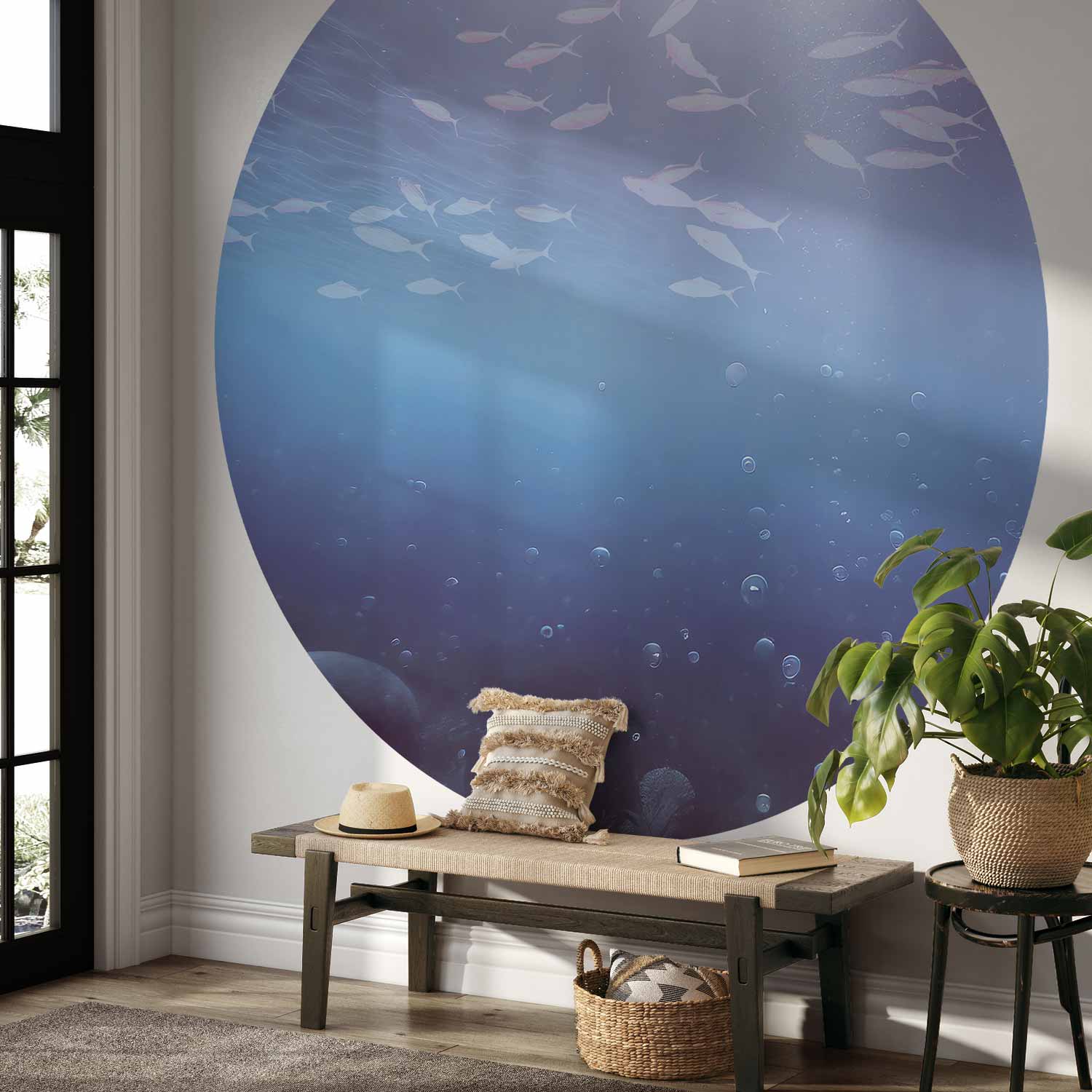 Round Wall Mural - Fish In The Depths