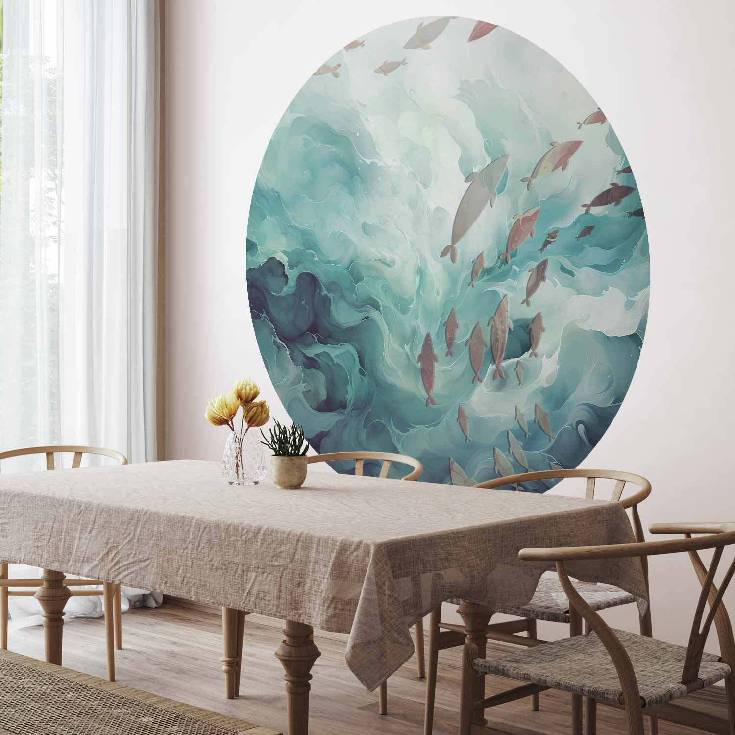 Round Wall Mural - Fish In The Ocean