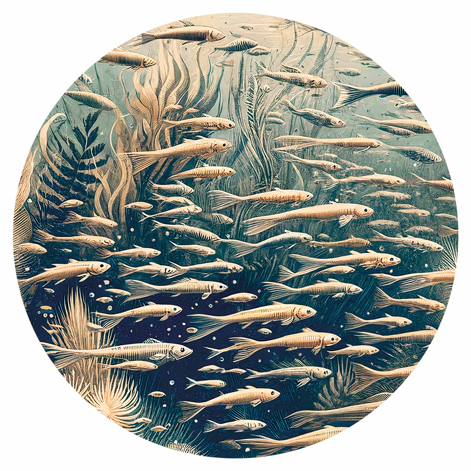 Round Wall Mural - Oceanic Nature