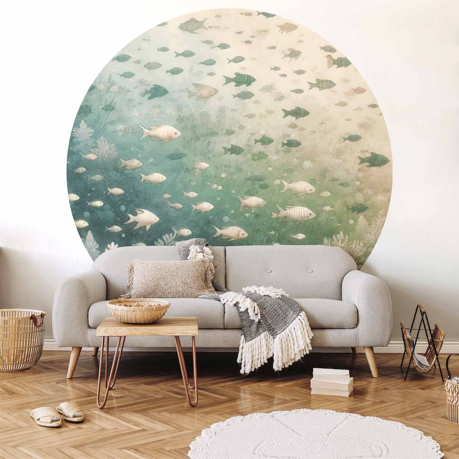 Round Wall Mural - The Marine World