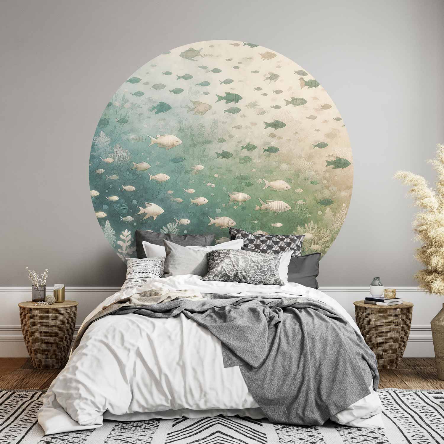 Round Wall Mural - The Marine World