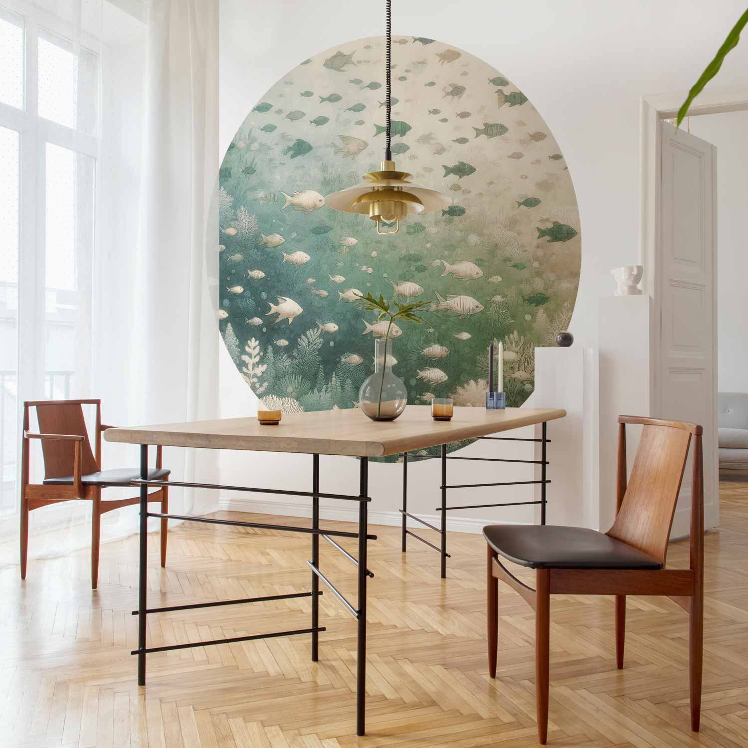 Round Wall Mural - The Marine World