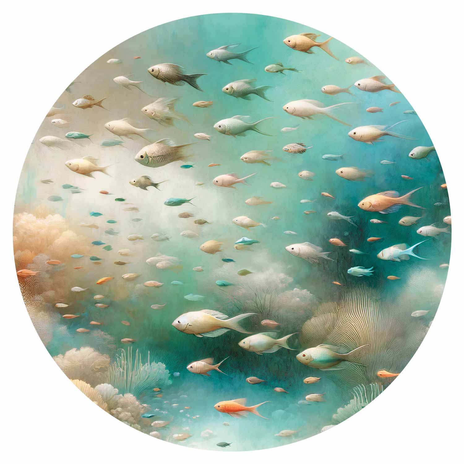 Round Wall Mural - Oceanic Beauty