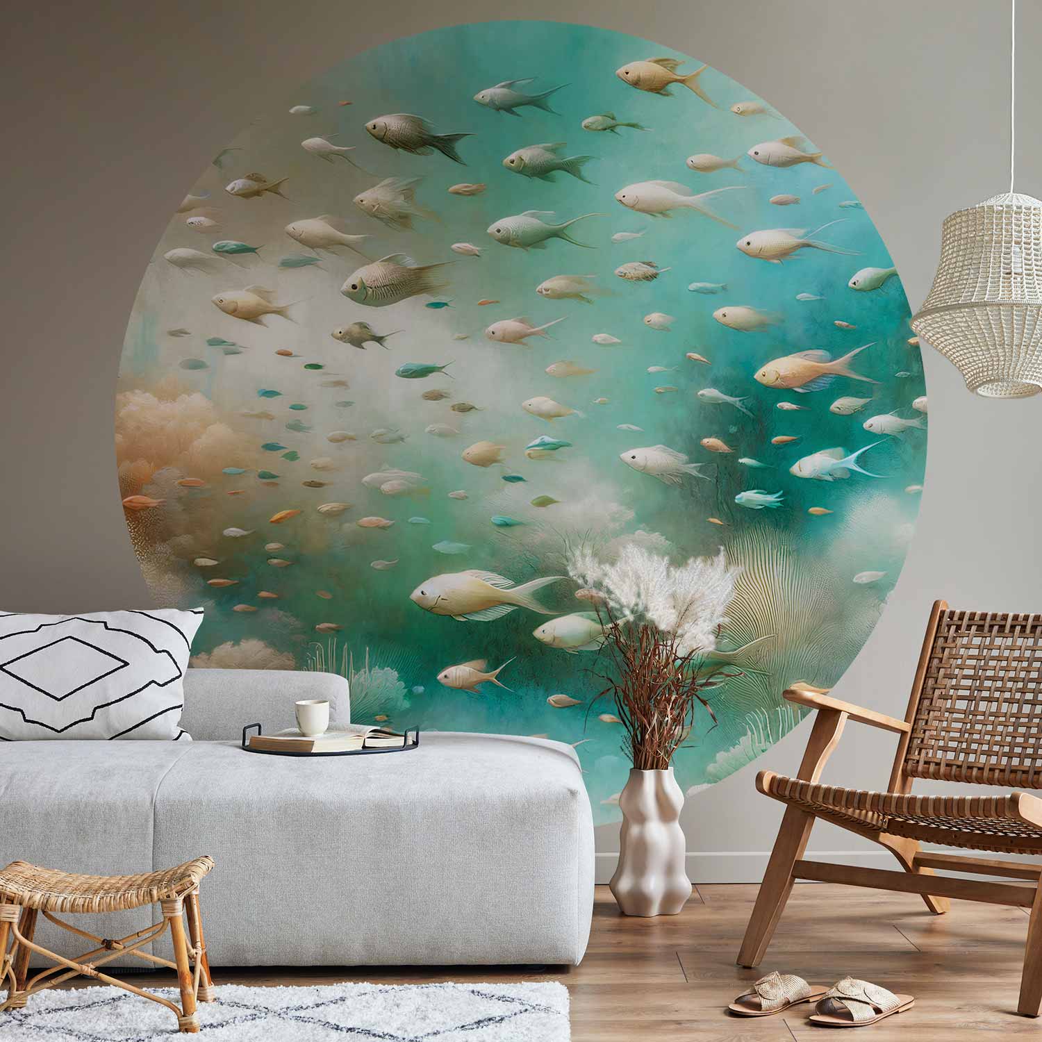 Round Wall Mural - Oceanic Beauty