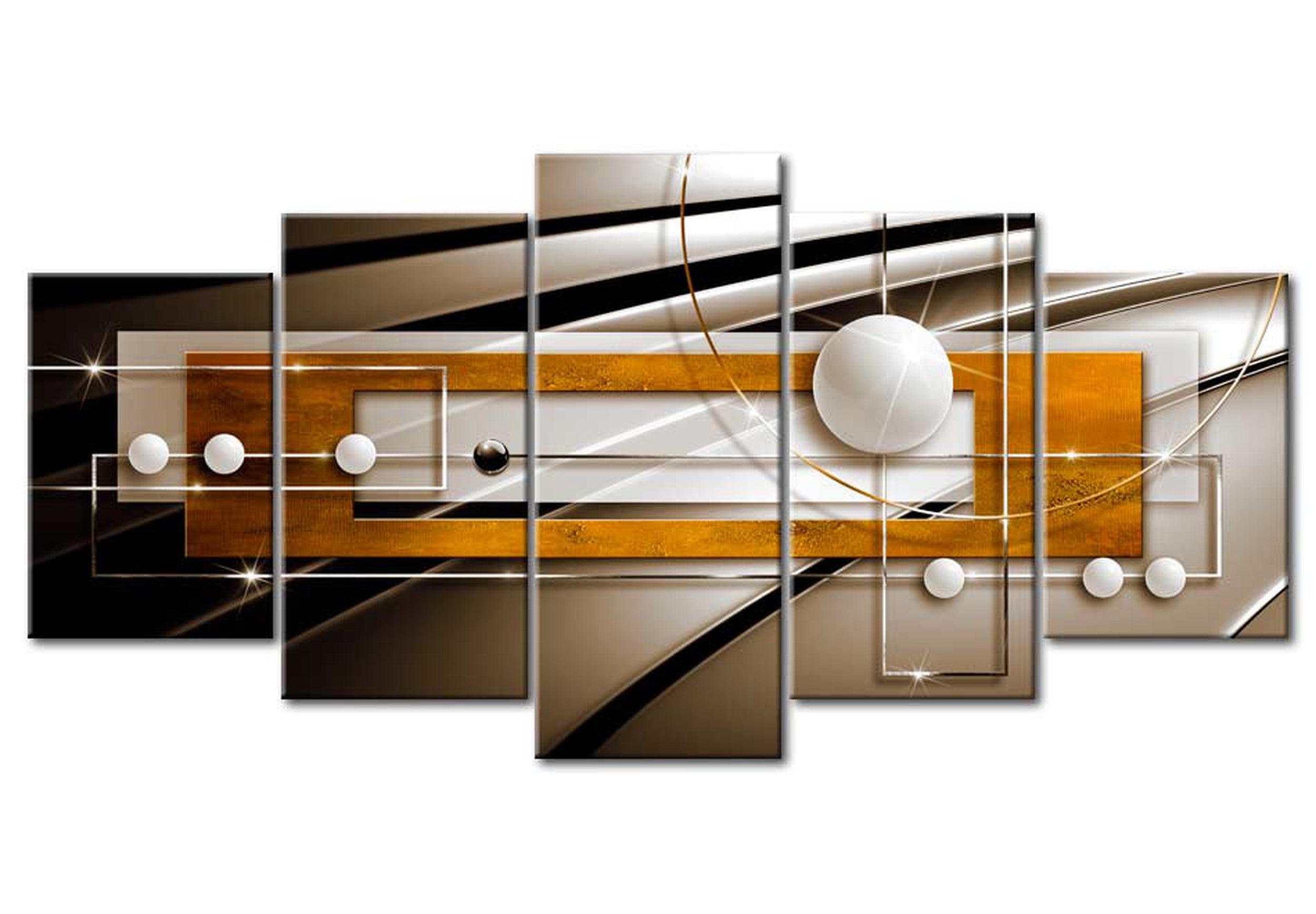 Glamour Canvas Wall Art - Abstract Harmony - 5 Pieces