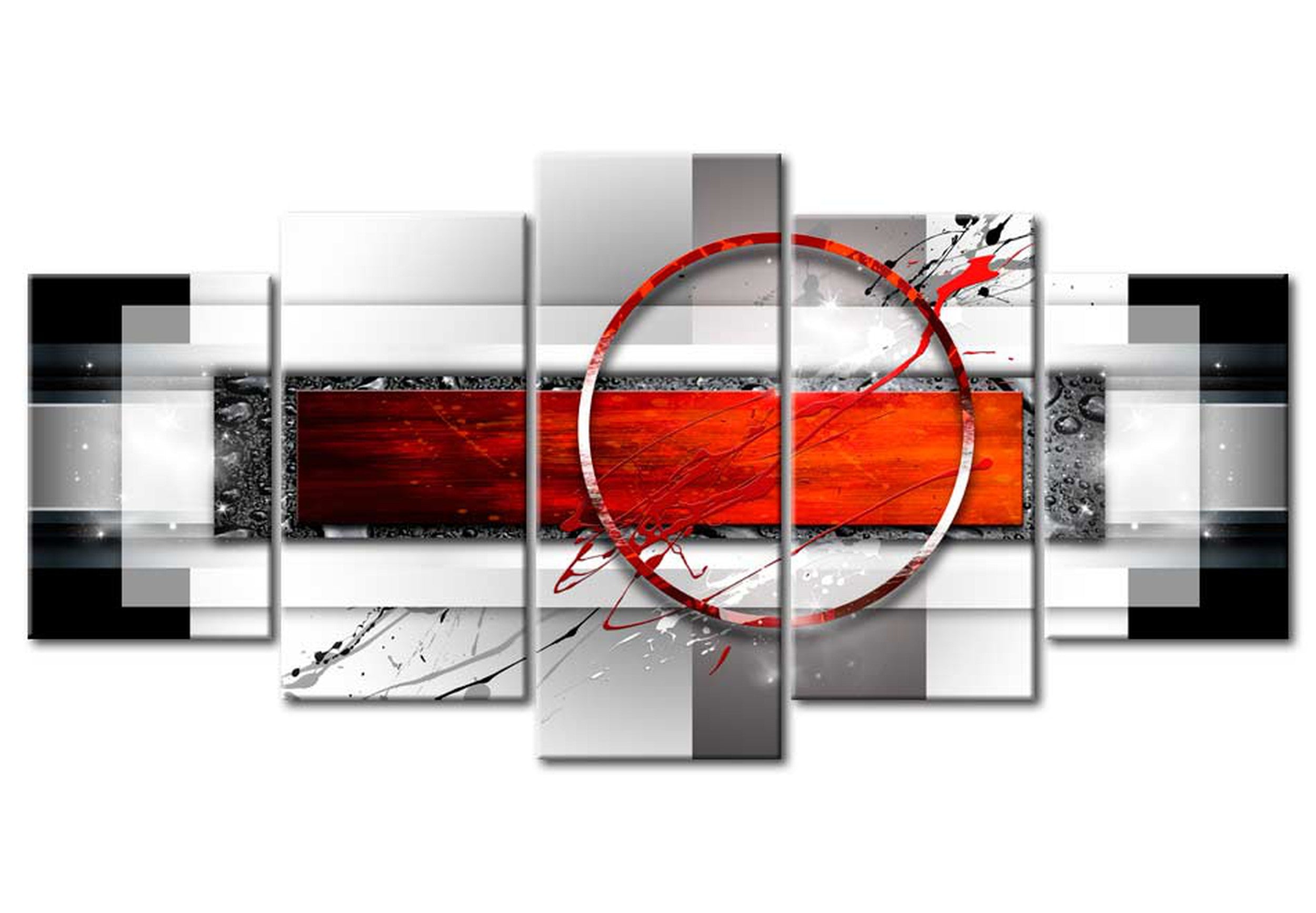 Glamour Canvas Wall Art - Carmine Target - 5 Pieces