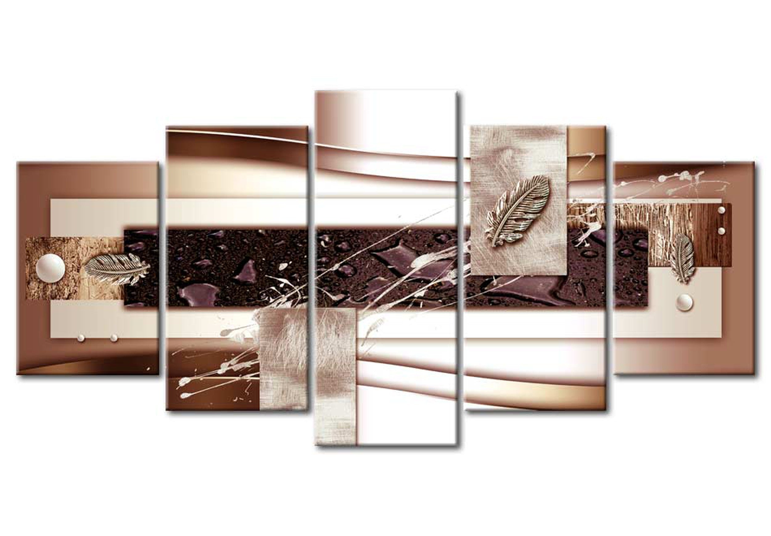 Glamour Canvas Wall Art - Elegant Lines - 5 Pieces